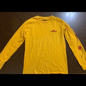 Yellow, rose, long-sleeve Neon Riot shirt